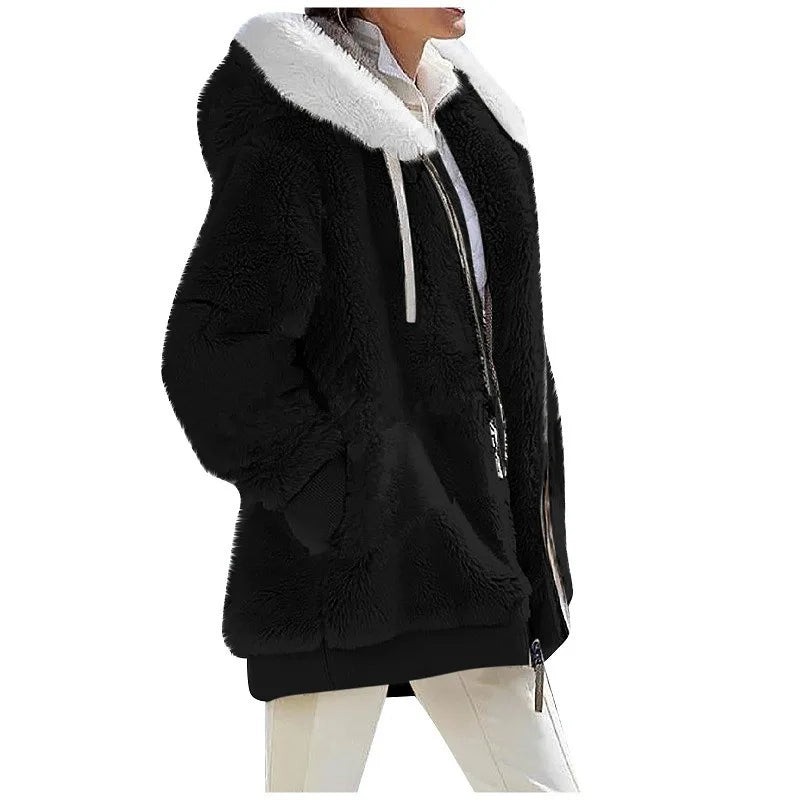 Women’s Casual Fleece Hooded Jacket
