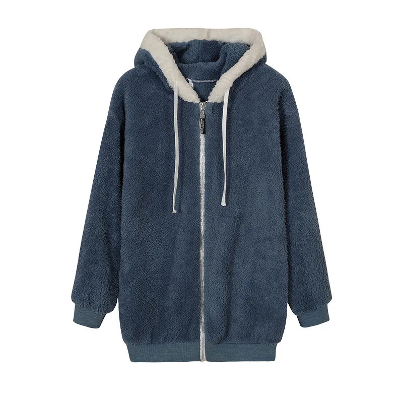 Women’s Casual Fleece Hooded Jacket