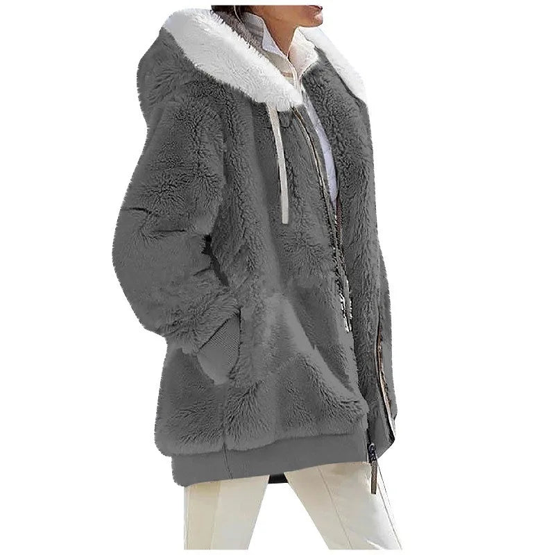 Women’s Casual Fleece Hooded Jacket