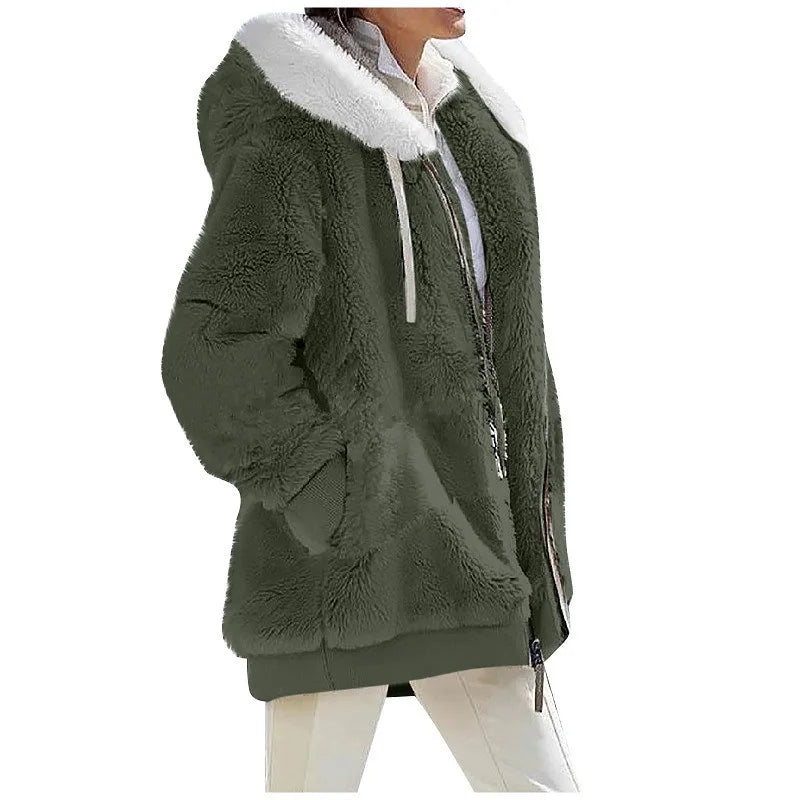 Women’s Casual Fleece Hooded Jacket