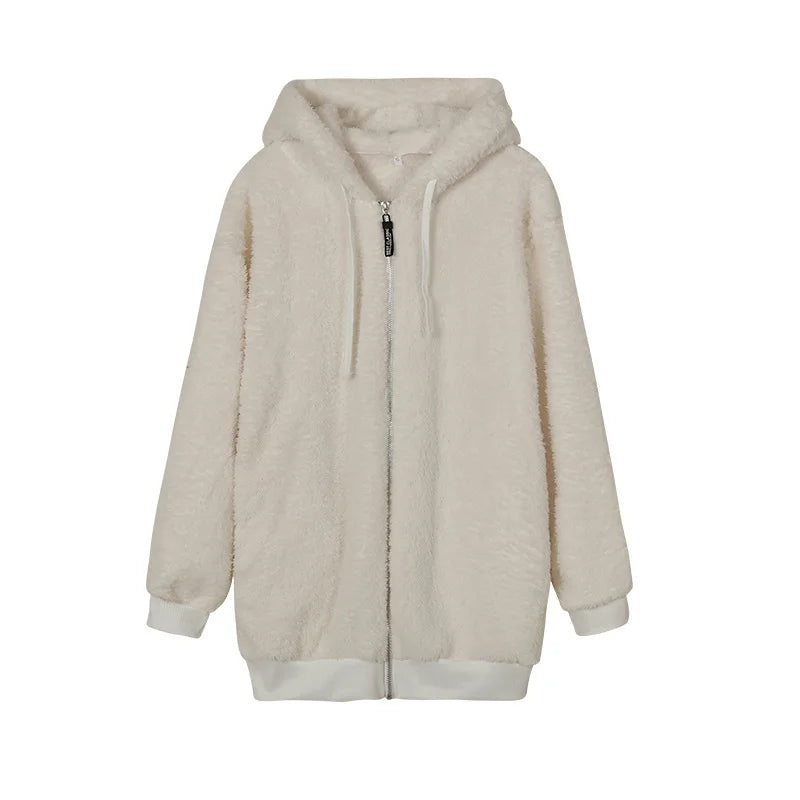 Women’s Casual Fleece Hooded Jacket