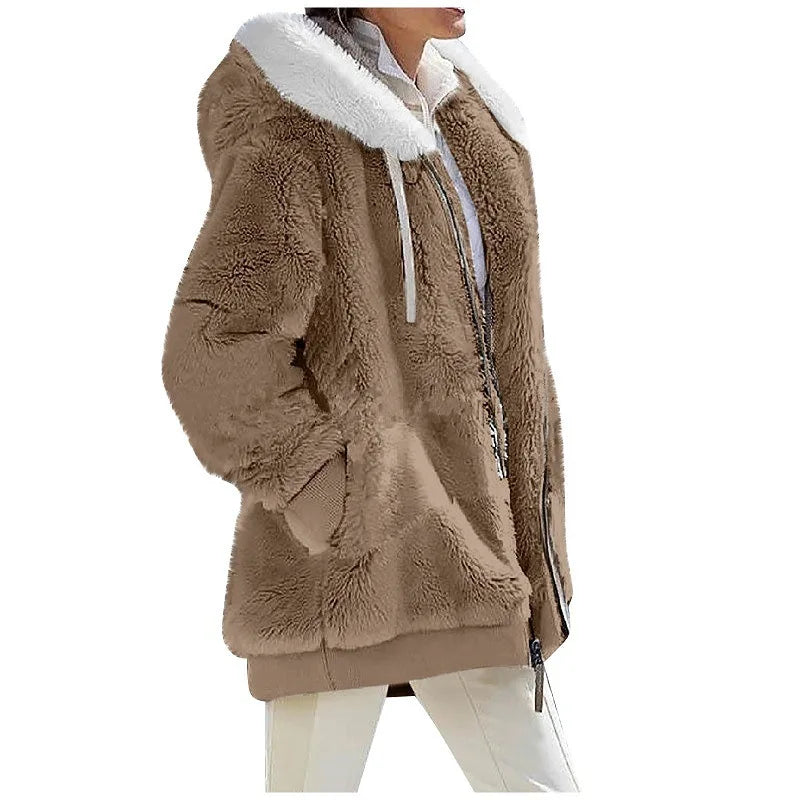 Women’s Casual Fleece Hooded Jacket