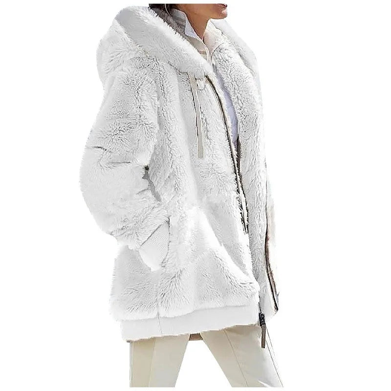 Women’s Casual Fleece Hooded Jacket